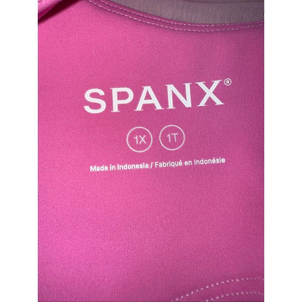 SPANXshape Get Moving V-Neck Athleisure Dress In Pink Petunia Size 1X - Picture 9 of 11